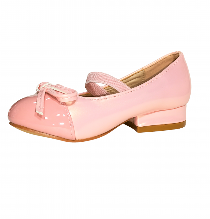 Balerini fete, Poti Pati, String Ribbon pink, piele ecologica, [15]