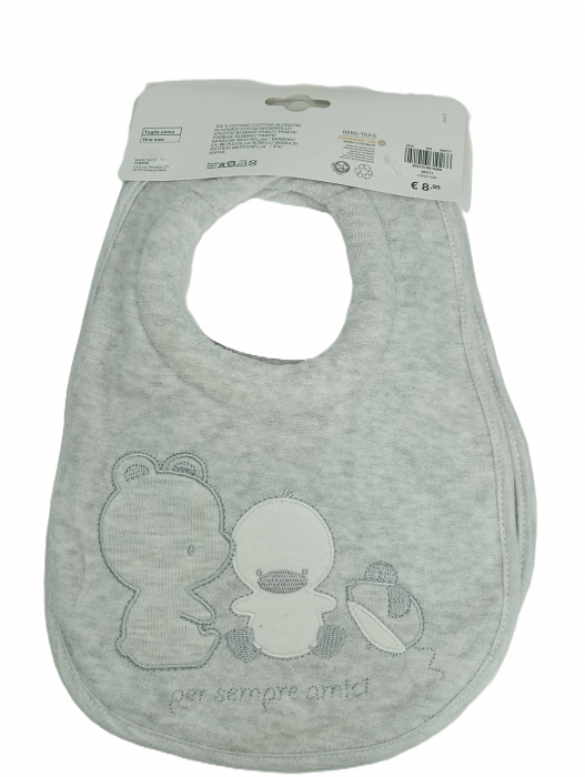 Bavete extra absorbante bebelusi, OVS, set 2 bucati, Bumbac organic, velcro si capsa, [1]