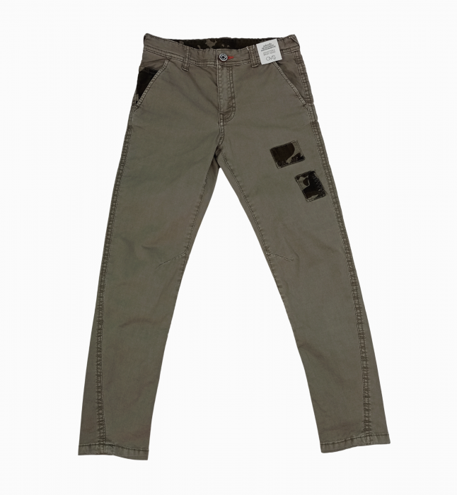 Pantaloni lungi, blugi copii, OVS, skinny, army patch, 8-9 ani [4]