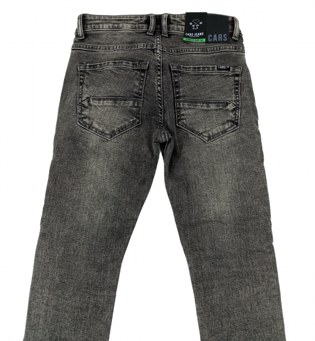 Blugi copii slim fit, Cars Jeans, model vopsit, Gri inchis, 10 ani [5]