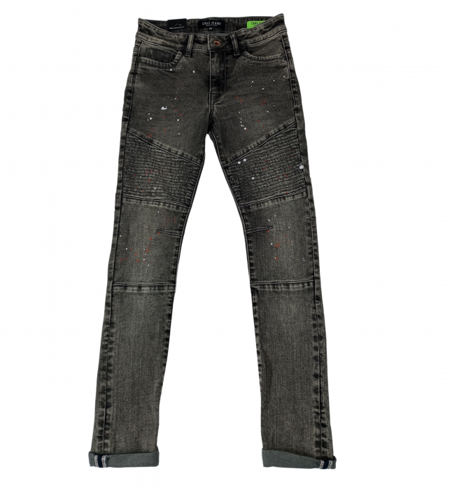 Blugi copii slim fit, Cars Jeans, model vopsit, Gri inchis, 10 ani [3]