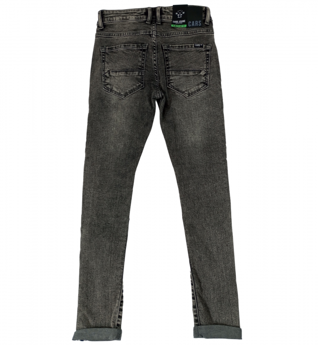 Blugi copii slim fit, Cars Jeans, model vopsit, Gri inchis, 10 ani [4]