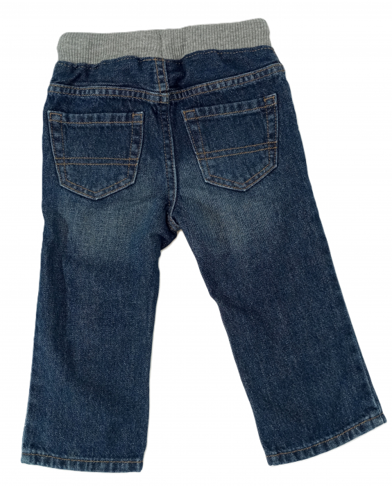 Blugi copii, The Children's PLACE, regular cu talie elastica, Bumbac, 12-18 luni [2]