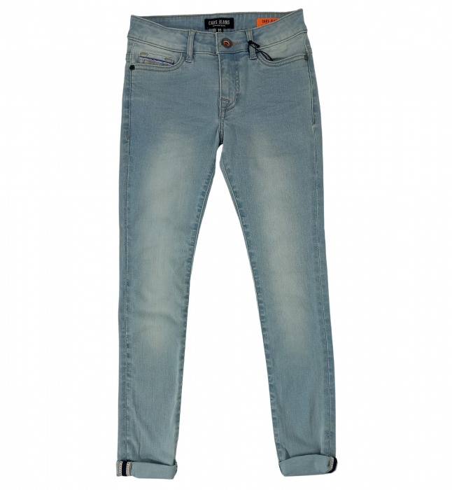 Blugi fete super skinny, Cars Jeans, Albastru prespalat, 140 cm, 10 ani [1]