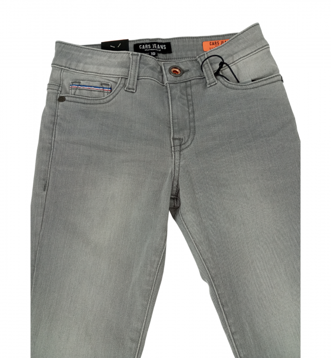 Blugi fete super skinny, Cars Jeans, Gri, 140 cm, 10 ani [4]