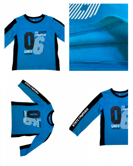 Bluza baieti, maneca lunga si imprimeu grafic [2]
