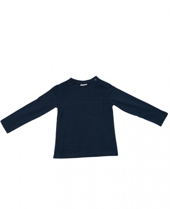 Bluza baieti , OVS, bumbac organic, albastru 86 cm, 18-24 luni [1]