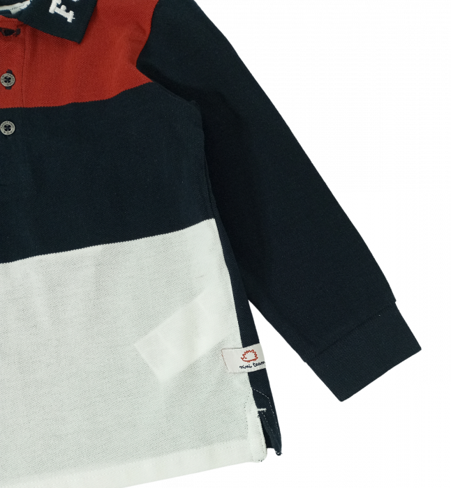 Bluza baieti, OVS, guler polo, Bumbac organic , Multicolor, 86 CM, 18-24 luni [4]