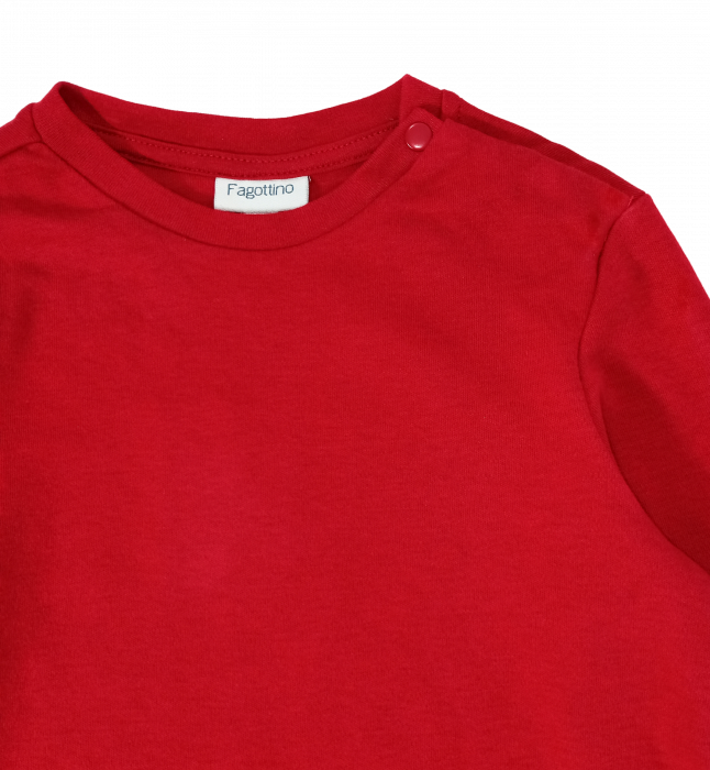 Bluza copii, OVS, Bumbac organic, Rosu, 92 CM, 2-3 ani [2]