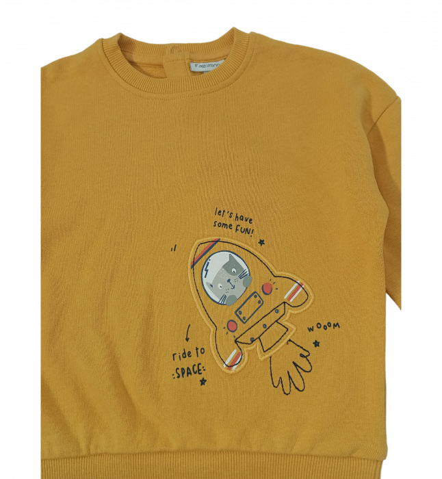 Bluza copii, OVS, Pisica astronaut, Bumbac organic, [3]