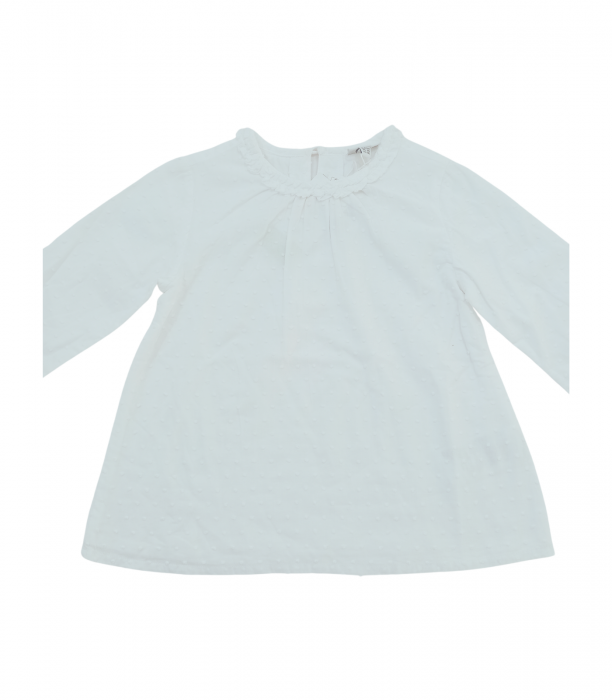 Bluza fete, OVS, bumbac fin, alb, 98 cm,2-3 ani [2]