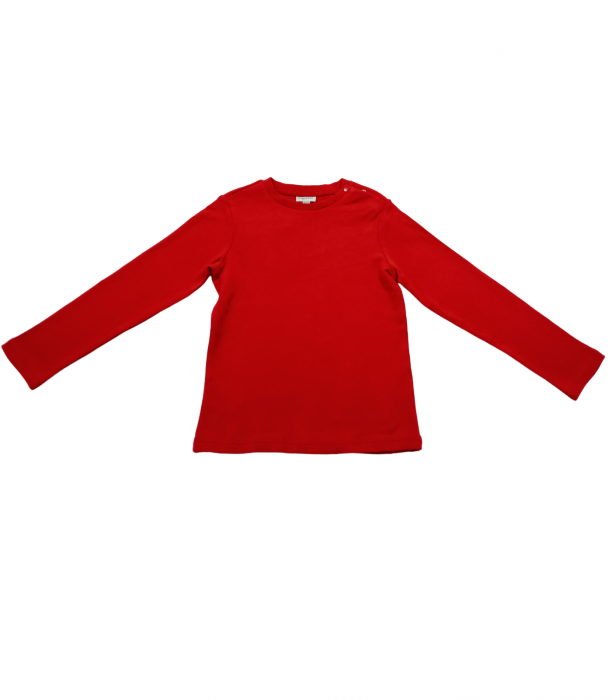 Bluza fete, OVS, simpla, capse pe umar, bumbac BIO, rosu, 98 cm, 2-3 ani [1]