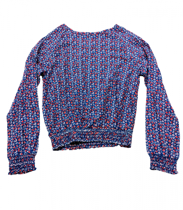 Bluza fete, OVS, floral, viscoza, albastru, 146 cm, 10-11 ani [2]