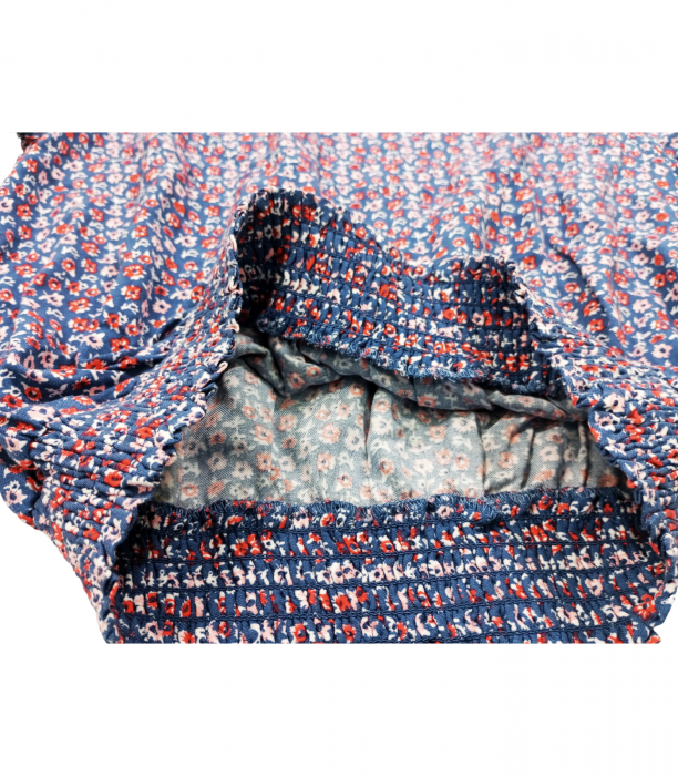Bluza fete, OVS, floral, viscoza, albastru, 146 cm, 10-11 ani [5]