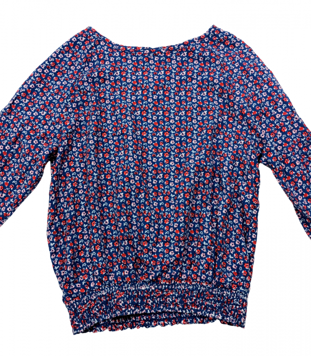 Bluza fete, OVS, floral, viscoza, albastru, 146 cm, 10-11 ani [3]