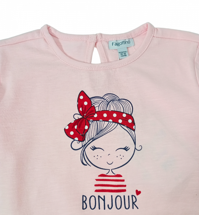 Bluza fete OVS, Bonjour, Bumbac Organic și Elastan, Decupaj Posterior cu Nasture, [6]