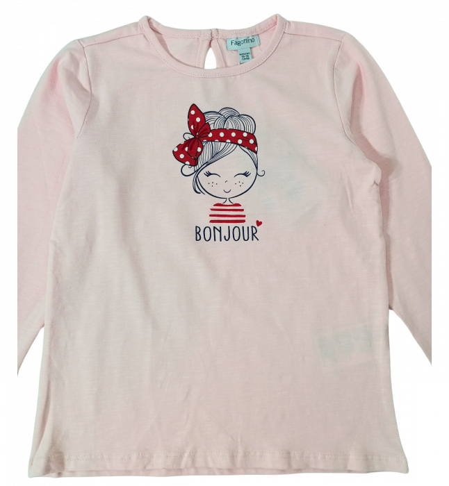 Bluza fete OVS, Bonjour, Bumbac Organic și Elastan, Decupaj Posterior cu Nasture, [2]