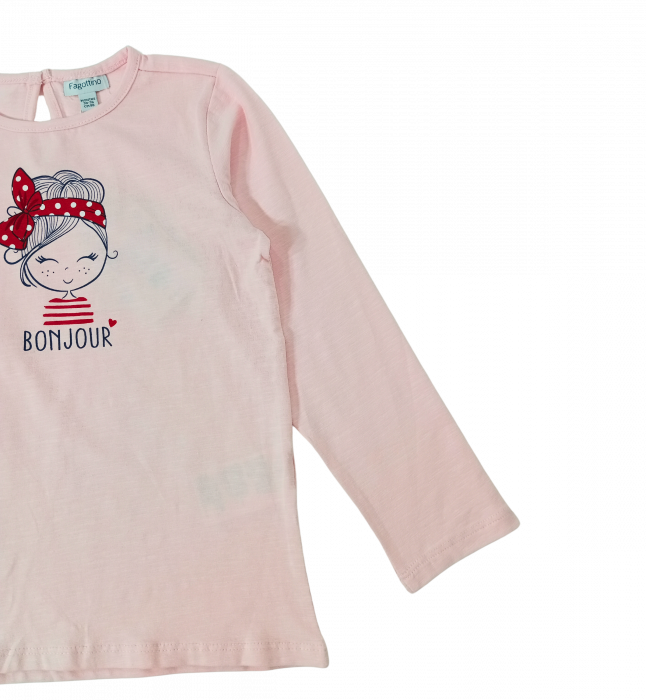 Bluza fete OVS, Bonjour, Bumbac Organic și Elastan, Decupaj Posterior cu Nasture, [4]