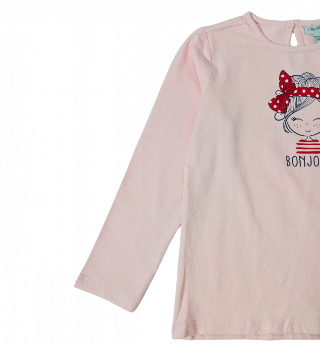 Bluza fete OVS, Bonjour, Bumbac Organic și Elastan, Decupaj Posterior cu Nasture, [3]