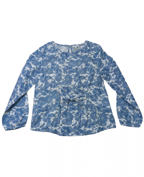 Bluza fete, OVS, model floral, bumbac, albastru, 146 cm, 10-11 ani [1]