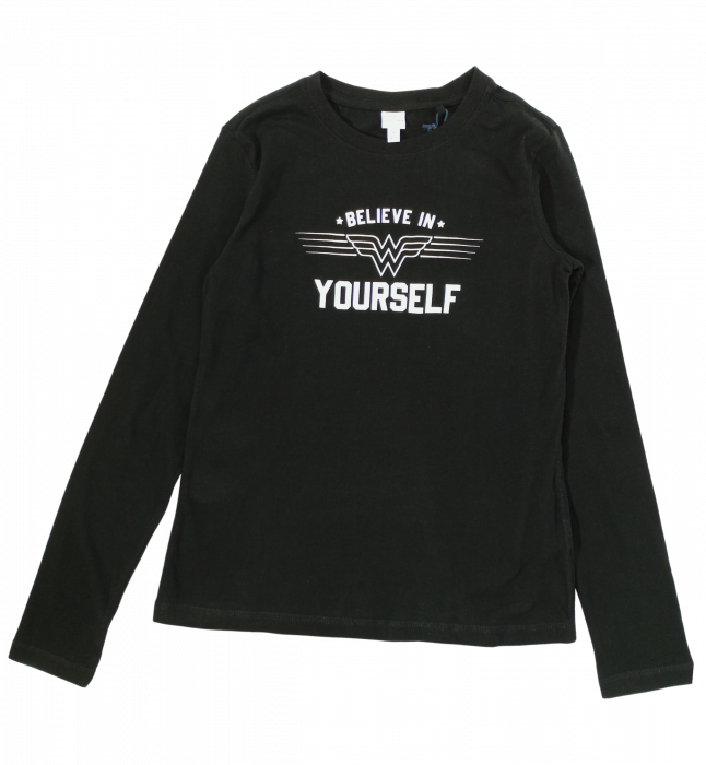 Bluza fete, WONDER WOMEN, Believe in Yourself, Bumbac elastic, 12-13 ani [4]