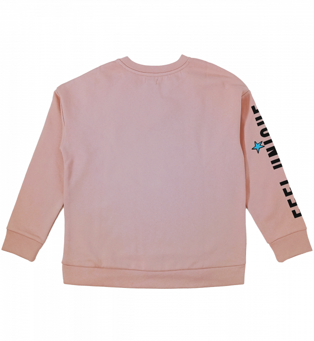 Bluza flausata fete, OVS, imprimeu logo unicorn, bumbac si poliester, 9-10 ani [2]