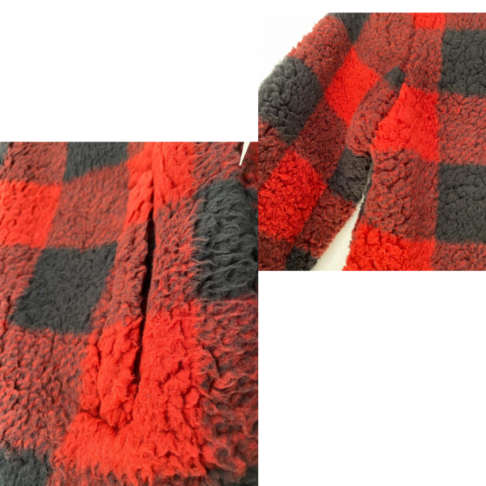 Bluza fleece baieti, Amazon Essentials, in carouri, Bicolor, poliester, 116 cm, 6-7 ani [4]