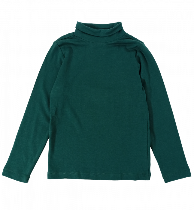 Bluza pe gat baieti,OVS, Bumbac, Verde inchis, 122 CM, 6-7 ani [2]