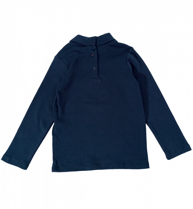 Bluza pe gat fete, OVS, I love cats, Albastru inchis, bumbac organic, 98 cm, 2-3 ani [2]