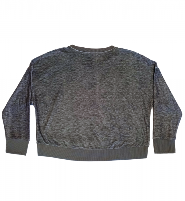 Bluza scurta fete, JUSTICE, Chillin, bumbac/poliester, Gri, 140 cm, 10 ani [2]