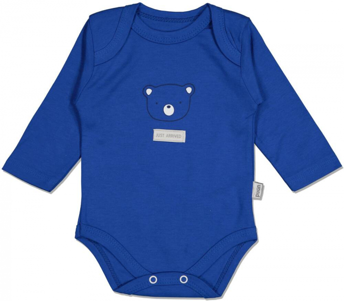 Body baieti, Puan Baby, Bear - Just arrived ", Bumbac, Albastru inchis, 56 cm, 1-3 luni [1]