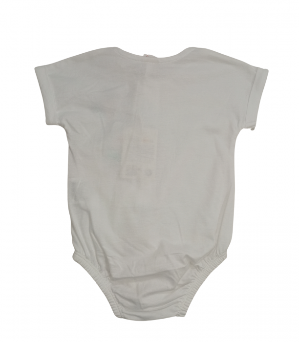 Body copii, Disney, imprimeu grafic, Bumbac organic, Alb, 62 CM, 3-6 luni [2]