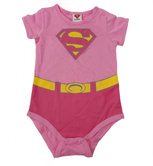 Body fete, OVS, Supergirl - DC Comics, Bumbac organic, 6-9 luni [1]