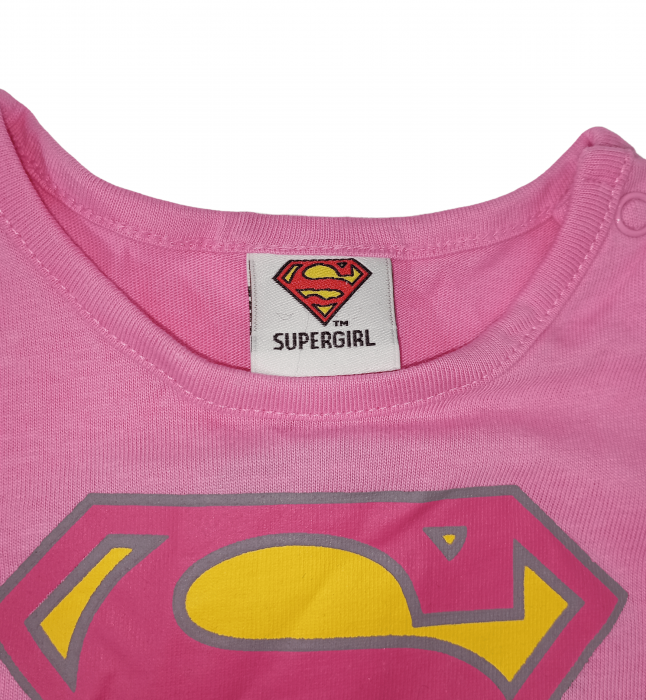 Body fete, OVS, Supergirl - DC Comics, Bumbac organic, 6-9 luni [2]