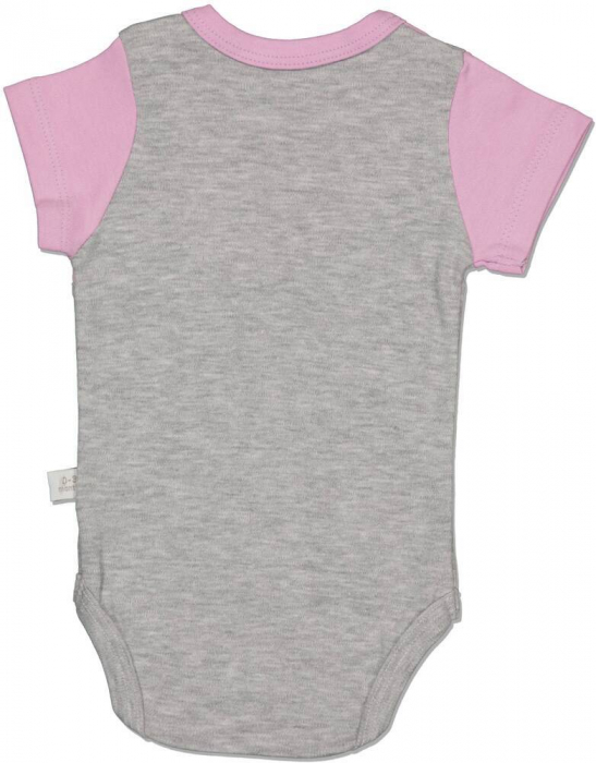 Body fete, VEO, cu urechi de iepuras, Bumbac, Lila, 56 cm, 1-3 luni [2]