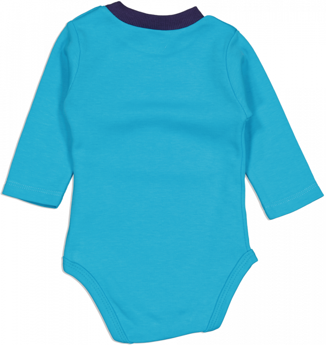 Body maneca lunga baieti , Puan Baby, I love you beary much, Bumbac, Albastru deschis, 62 CM, 3-6 luni [2]