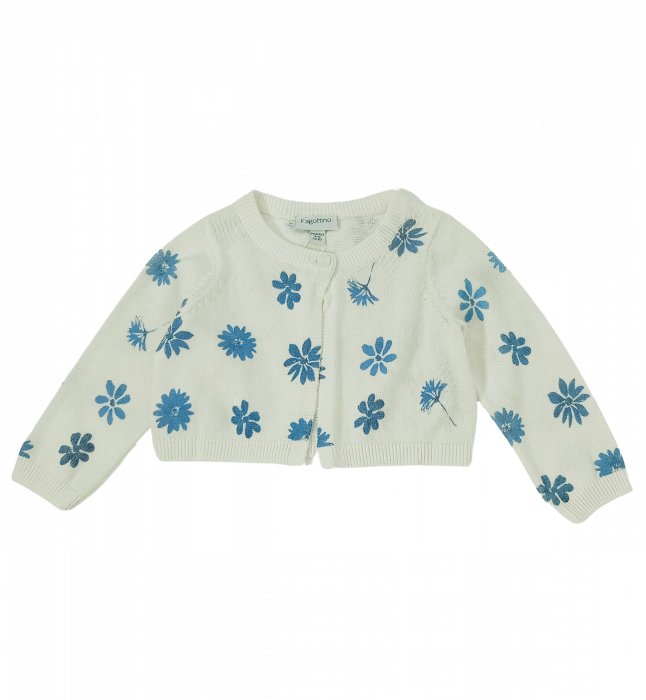 Bolero bebelusi, OVS, model tricotat, imprimeu cu flori, Bumbac pur, 3-6 luni [1]