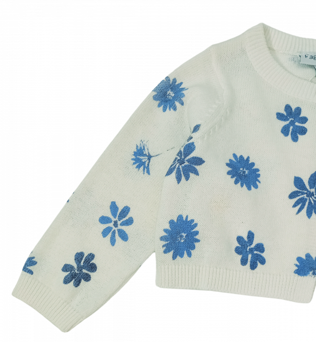 Bolero bebelusi, OVS, model tricotat, imprimeu cu flori, Bumbac pur, 3-6 luni [4]
