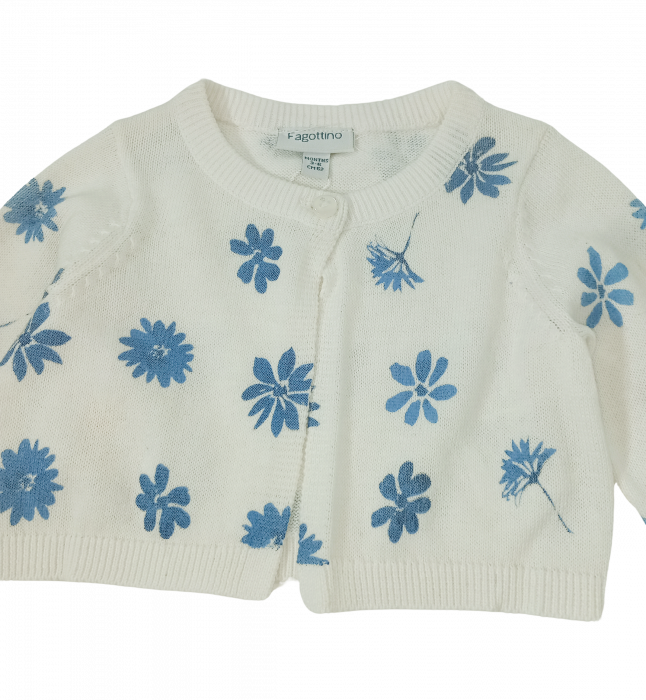 Bolero bebelusi, OVS, model tricotat, imprimeu cu flori, Bumbac pur, 3-6 luni [2]
