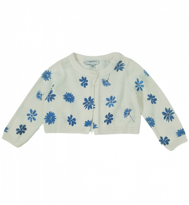 Bolero bebelusi, OVS, model tricotat, imprimeu cu flori, Bumbac pur, 3-6 luni [3]