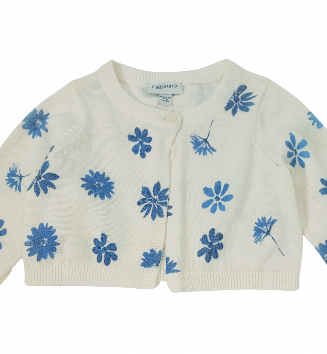 Bolero bebelusi, OVS, model tricotat, imprimeu cu flori, Bumbac pur, 3-6 luni [5]