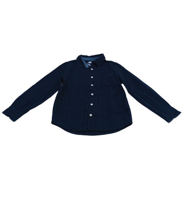 Camasa baieti, OVS, maneca lunga, bumbac Twill, indigo, 122 cm, 6-7 ani [3]