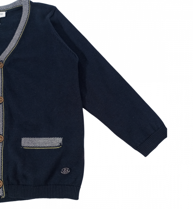 Cardigan copii, OVS, buzunare false, Bumbac organic, 12-18 luni [3]