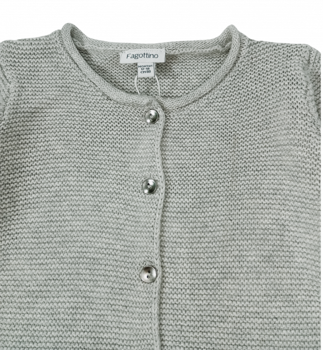 Cardigan copii , OVS, model tricotat, bumbac BIO, 9-12 luni [2]