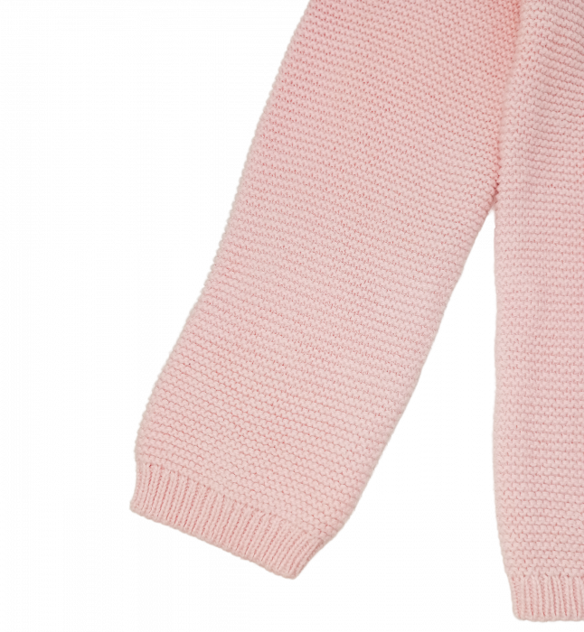 Cardigan fete, OVS, model tricotat, Bumbac BIO, Roz, 98 cm, 2-3 ani [4]