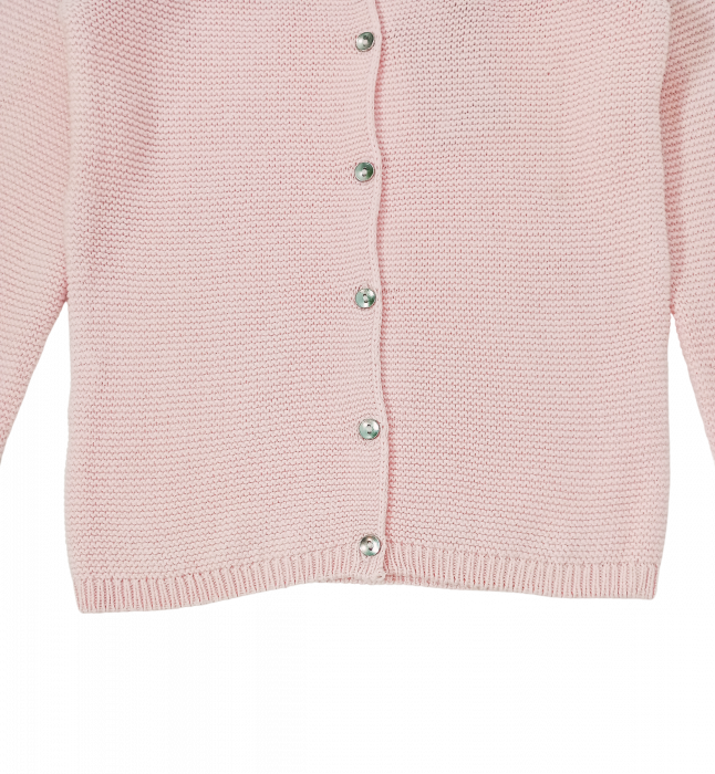 Cardigan fete, OVS, model tricotat, Bumbac BIO, Roz, 98 cm, 2-3 ani [5]