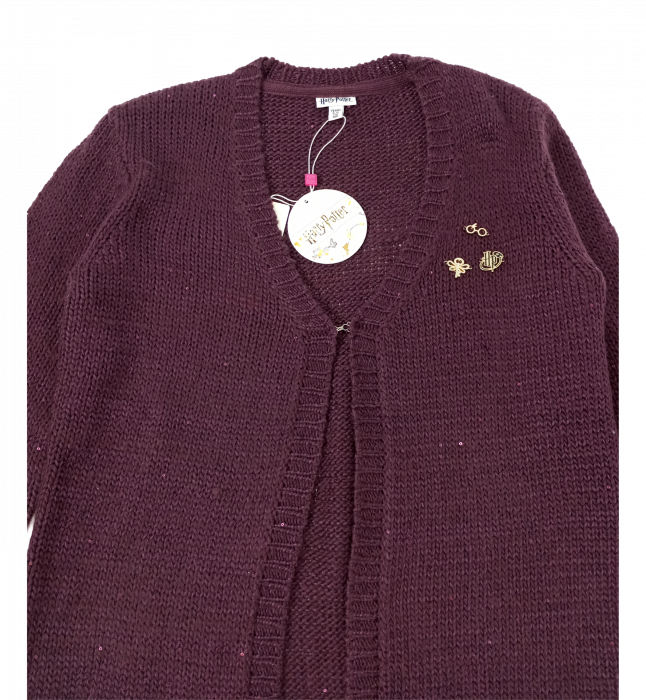 Cardigan fete tricotat, Harry Potter, mini paiete si aplicatii decorative, acryl/poliester, 9-10 ani, [3]