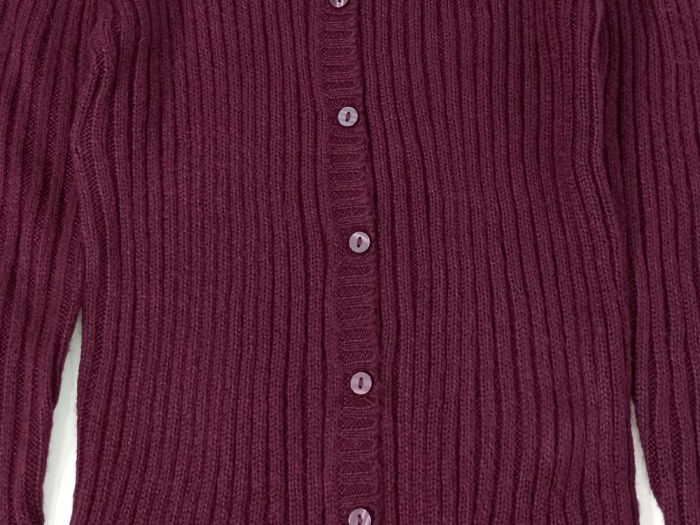 Cardigan fete tricotat, OVS, tricot in dungi verticale si inchidere completa pe nasturi, Acril, 3-4 ani [2]