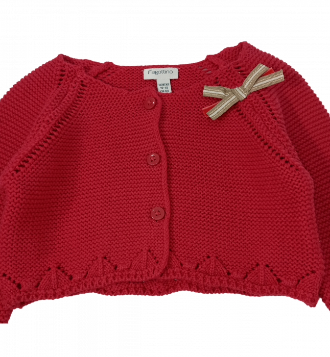 Cardigan fete, OVS, model tricotat, funda cusuta, Bumbac, 12-18 luni [5]