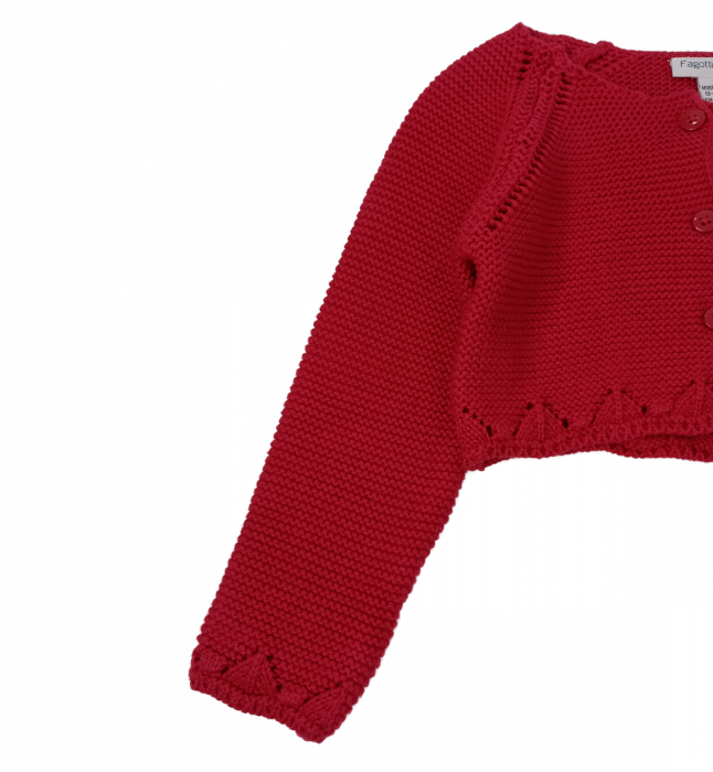Cardigan fete, OVS, model tricotat, funda cusuta, Bumbac, 12-18 luni [3]